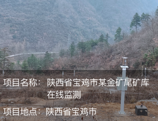 陜西省寶雞市某金礦尾礦庫在線監測